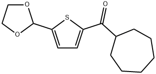 CYCLOHEPTYL 5-(1,3-DIOXOLAN-2-YL)-2-THIENYL KETONE Structure