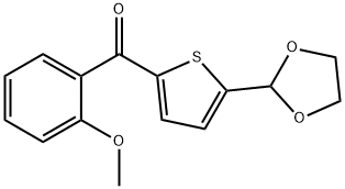5-(1,3-DIOXOLAN-2-YL)-2-(2-METHOXYBENZOYL)THIOPHENE Structure