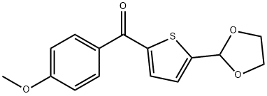 5-(1,3-DIOXOLAN-2-YL)-2-(4-METHOXYBENZOYL)THIOPHENE Structure