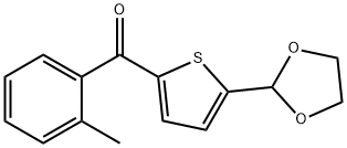 5-(1,3-DIOXOLAN-2-YL)-2-(2-METHYLBENZOYL)THIOPHENE price.