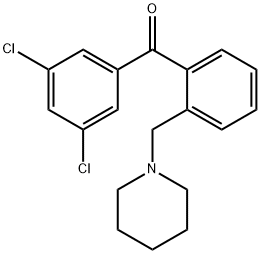 3,5-DICHLORO-2'-PIPERIDINOMETHYL BENZOPHENONE Structure