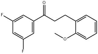 3',5'-DIFLUORO-3-(2-METHOXYPHENYL)PROPIOPHENONE Structure