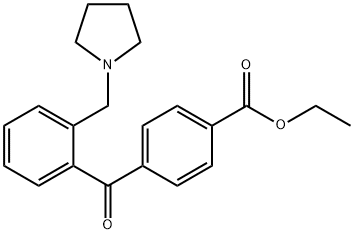 4'-CARBOETHOXY-2-PYRROLIDINOMETHYL BENZOPHENONE Struktur