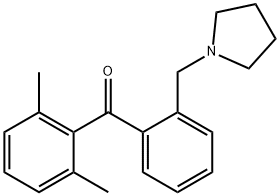 2,6-DIMETHYL-2'-PYRROLIDINOMETHYL BENZOPHENONE Structure