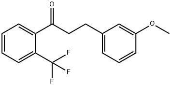 3-(3-メトキシフェニル)-2'-トリフルオロメチルプロピオフェノン 化学構造式