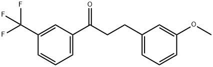 3-(3-メトキシフェニル)-3'-トリフルオロメチルプロピオフェノン 化学構造式