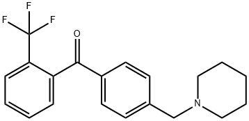 4'-ピペリジノメチル-2-トリフルオロメチルベンゾフェノン 化学構造式