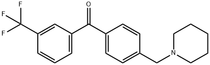 4'-PIPERIDINOMETHYL-3-TRIFLUOROMETHYLBENZOPHENONE Structure