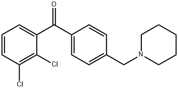 2,3-DICHLORO-4'-PIPERIDINOMETHYL BENZOPHENONE Structure