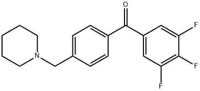 4'-PIPERIDINOMETHYL-3,4,5-TRIFLUOROBENZOPHENONE Structure