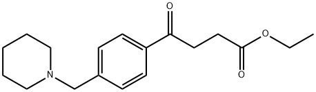 4-オキソ-4-[4-(ピペリジノメチル)フェニル]酪酸エチル 化学構造式