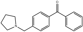 4-(ピロリジノメチル)ベンゾフェノン 化学構造式