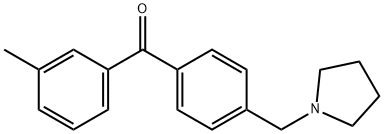 3-METHYL-4'-PYRROLIDINOMETHYL BENZOPHENONE Structure