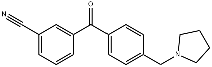 3-CYANO-4'-PYRROLIDINOMETHYL BENZOPHENONE Structure