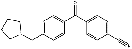 4-(4-(吡咯烷-1-基甲基)苯甲酰基)苯甲腈, 898776-08-4, 结构式