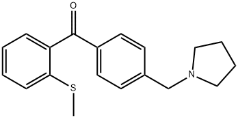 (2-(甲硫基)苯基)(4-(吡咯烷-1-基甲基)苯基)甲酮, 898776-20-0, 结构式