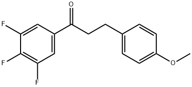 3-(4-メトキシフェニル)-3',4',5'-トリフルオロプロピオフェノン 化学構造式