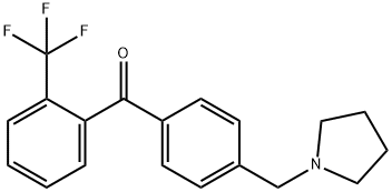 4'-PYRROLIDINOMETHYL-2-TRIFLUOROMETHYLBENZOPHENONE Structure