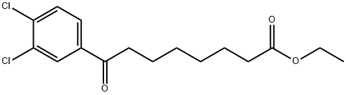 8-(3,4-ジクロロフェニル)-8-オキソオクタン酸エチル 化学構造式