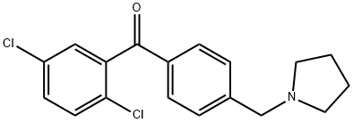 2,5-DICHLORO-4'-PYRROLIDINOMETHYL BENZOPHENONE Structure