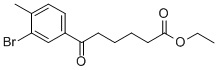6-(3-ブロモ-4-メチルフェニル)-6-オキソヘキサン酸エチル 化学構造式