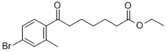 7-(4-ブロモ-2-メチルフェニル)-7-オキソヘプタン酸エチル 化学構造式