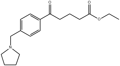 ETHYL 5-OXO-5-[(4-PYRROLIDINOMTHYL)PHENYL]VALERATE Structure