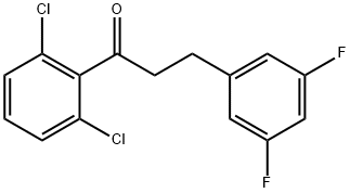 2',6'-ジクロロ-3-(3,5-ジフルオロフェニル)プロピオフェノン 化学構造式