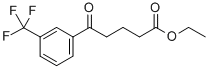 5-オキソ-5-(3-トリフルオロメチルフェニル)吉草酸エチル 化学構造式
