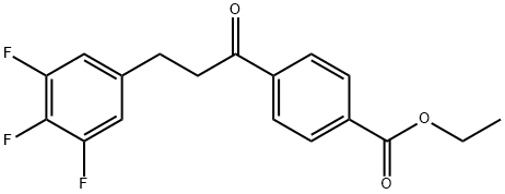 4'-CARBOETHOXY-3-(3,4,5-TRIFLUOROPHENYL)PROPIOPHENONE|4-(3-(3,4,5-三氟苯基)丙酰基)苯甲酸乙酯