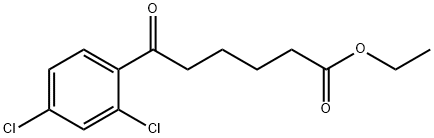 6-(2,4-ジクロロフェニル)-6-オキソヘキサン酸エチル 化学構造式