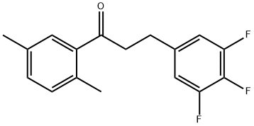 2',5'-ジメチル-3-(3,4,5-トリフルオロフェニル)プロピオフェノン 化学構造式