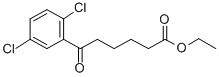 6-(2,5-ジクロロフェニル)-6-オキソヘキサン酸エチル 化学構造式