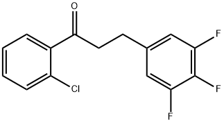 2'-クロロ-3-(3,4,5-トリフルオロフェニル)プロピオフェノン 化学構造式