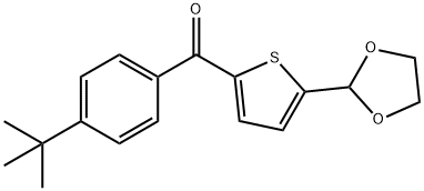 2-(4-T-ブチルベンゾイル)-5-(1,3-ジオキソラン-2-イル)チオフェン 化学構造式