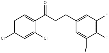 2',4'-ジクロロ-3-(3,4,5-トリフルオロフェニル)プロピオフェノン 化学構造式
