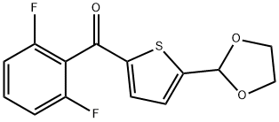 2-(2,6-DIFLUOROBENZOYL)-5-(1,3-DIOXOLAN-2-YL)THIOPHENE Structure