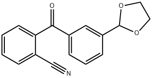 2-CYANO-3'-(1,3-DIOXOLAN-2-YL)BENZOPHENONE Structure