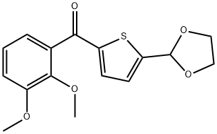 2-(2,3-DIMETHOXYBENZOYL)-5-(1,3-DIOXOLAN-2-YL)THIOPHENE Structure