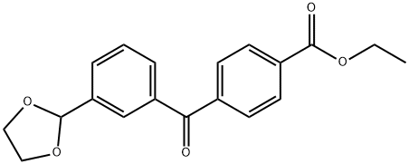4'-CARBOETHOXY-3-(1,3-DIOXOLAN-2-YL)BENZOPHENONE Structure