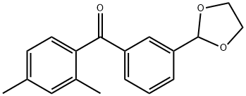 2,4-DIMETHYL-3'-(1,3-DIOXOLAN-2-YL)BENZOPHENONE,898779-33-4,结构式