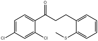 2',4'-ジクロロ-3-(2-チオメチルフェニル)プロピオフェノン 化学構造式