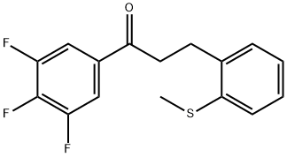 3-(2-THIOMETHYLPHENYL)-3',4',5'-TRIFLUOROPROPIOPHENONE,898780-63-7,结构式