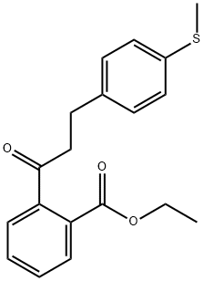 2'-CARBOETHOXY-3-(4-THIOMETHYLPHENYL)PROPIOPHENONE 化学構造式