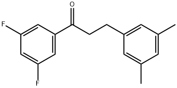 3',5'-DIFLUORO-3-(3,5-DIMETHYLPHENYL)PROPIOPHENONE Struktur