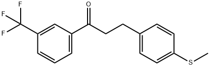3-(4-チオメチルフェニル)-3'-トリフルオロメチルプロピオフェノン 化学構造式