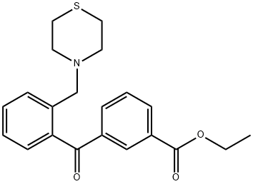 3'-CARBOETHOXY-2-THIOMORPHOLINOMETHYL BENZOPHENONE 化学構造式