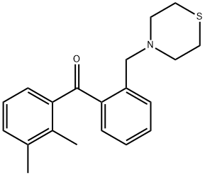 2,3-DIMETHYL-2'-THIOMORPHOLINOMETHYL BENZOPHENONE,898781-82-3,结构式