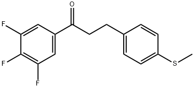 3-(4-チオメチルフェニル)-3',4',5'-トリフルオロプロピオフェノン 化学構造式