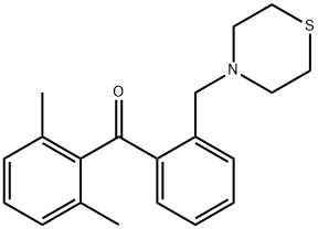 2,6-DIMETHYL-2'-THIOMORPHOLINOMETHYL BENZOPHENONE,898781-88-9,结构式